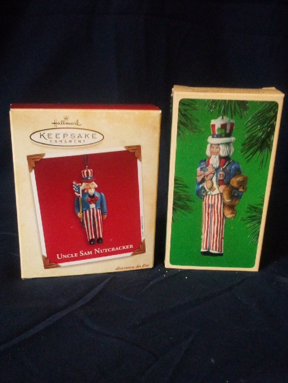 Patriotic Hallmark Uncle Sam tin 1984 And nutcracker 2003